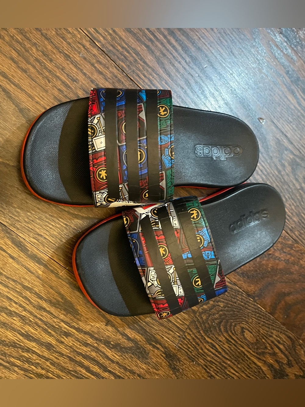 Kids adidas Lego ninjago Slides. Size 13k (kids) great condition